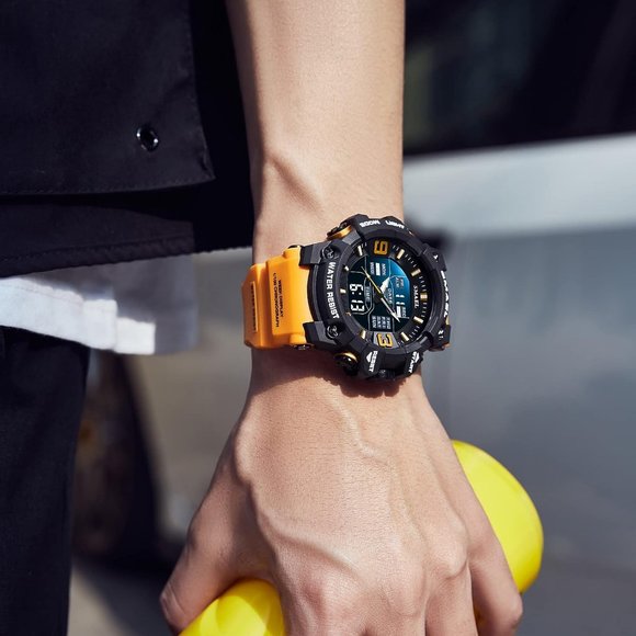 KXAITO Men Electronic Digital Large Dual Display Waterproof Tactical Army Watch - Picture 2 of 6